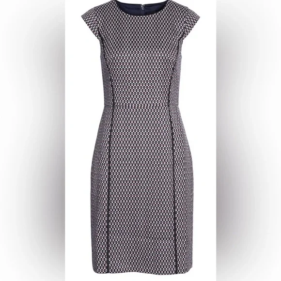 J.Crew Cap Sleeve Matelassé Dress SZ 16 - Picture 6 of 9